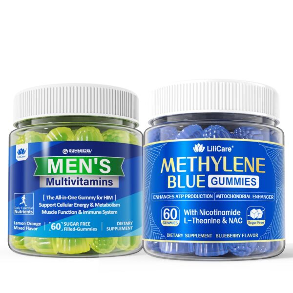 Frente del producto LILICARE gomitas multivitamínicas para hombres