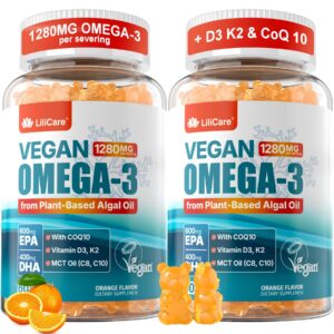 Gomitas omega-3 veganas - etiqueta frontal