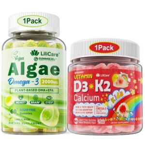 Gomitas omega-3 veganas frente al envase