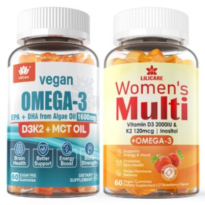 Frente del envase LILICARE omega-3 gomitas mujer