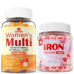 Version 1.0.0 LILICARE gomitas veganas hierro frasco frontal