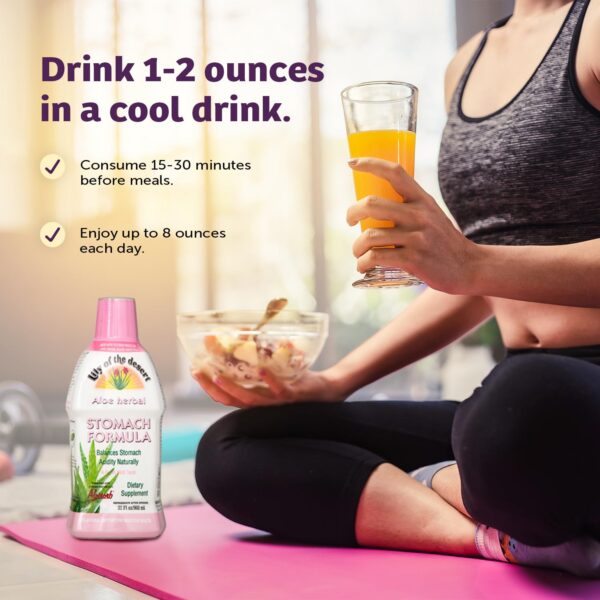 Version 1.0.0 Medida dosificadora Jugo Aloe Vera para salud digestiva Lily Of The Desert