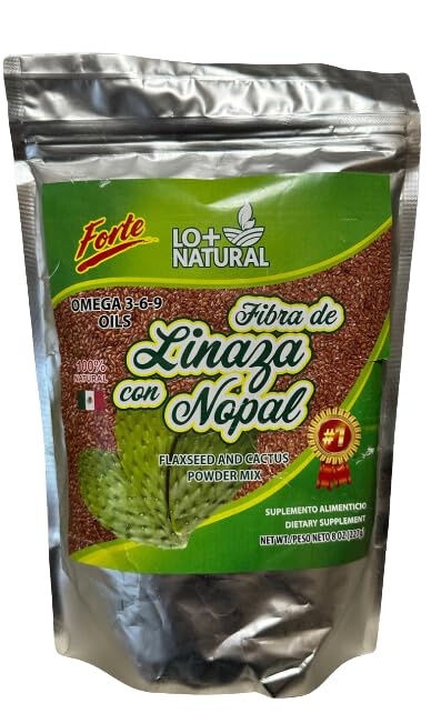 Linaza con nopal forte 8 oz mezcla natural polvo y semillas