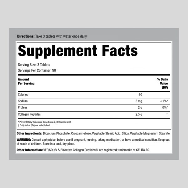 Etiqueta trasera de Lindberg Collagen Peptides Verisol