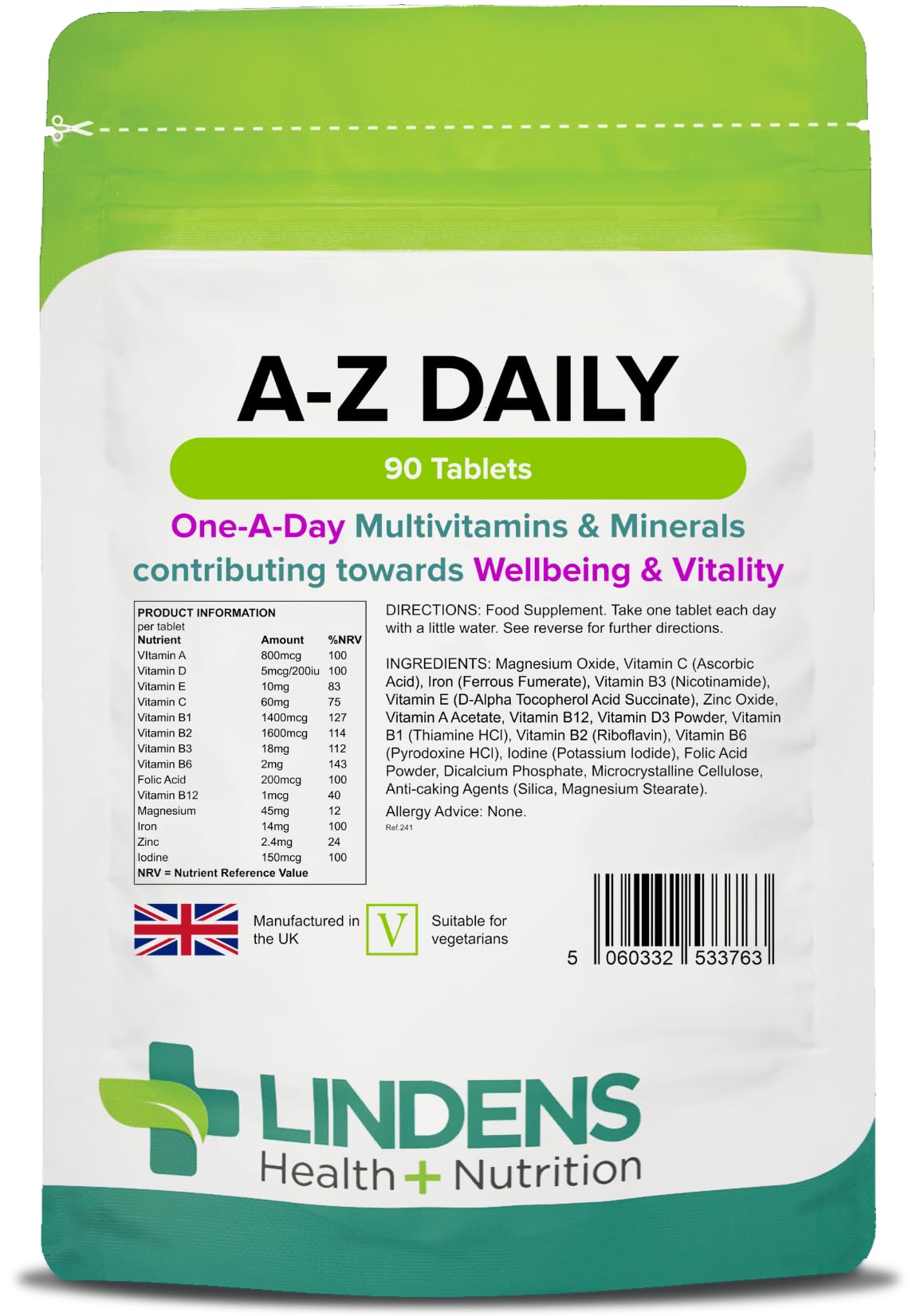 Lindens Daily A-Z Multivitamin
