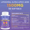 Version 1.0.0 Frasco de cápsulas liposomal ALA 1500 mg