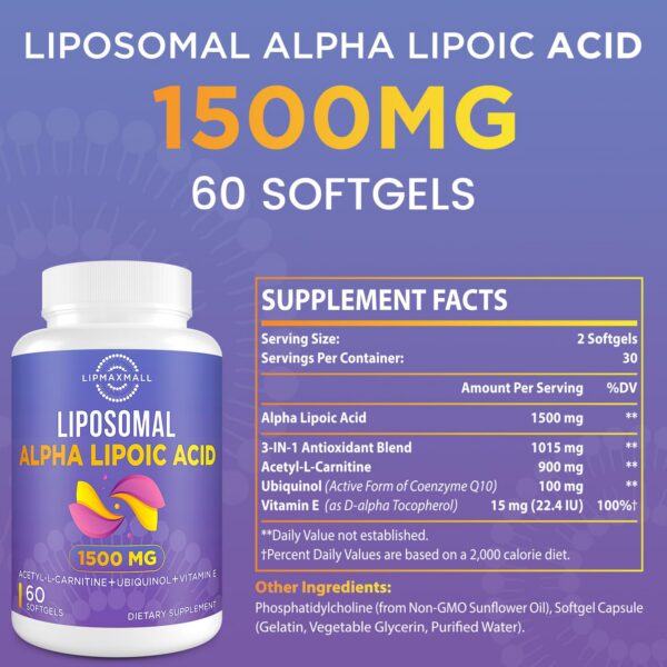 Version 1.0.0 Frasco de cápsulas liposomal ALA 1500 mg