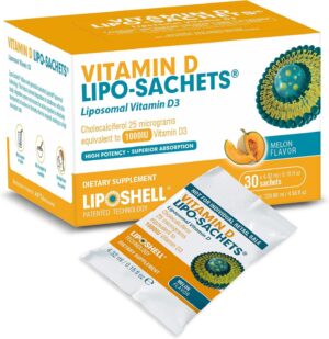 Version 1.0.0 Frente del empaque Lipo-Sachets Liposomal Vitamin D3-1000IU