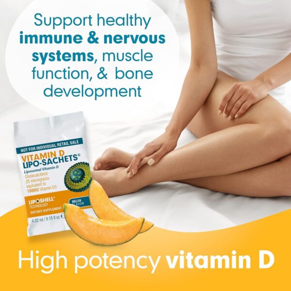 Interior del empaque con sobres liposomales