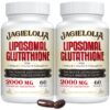 Frasco de liposomal glutathione 2000 mg con L-Serina y Sulforafano