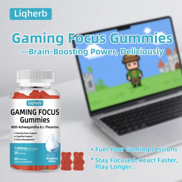 Frasco Liqherb Focus Gummy 60 gomitas