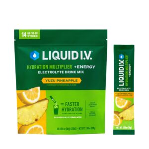 Liquid I.V. hidratante y energético sabor yuzu piña paquete