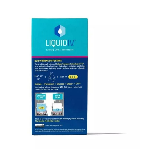 Liquid IV preparado en vaso