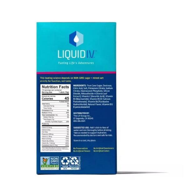 Liquid IV etiqueta lateral