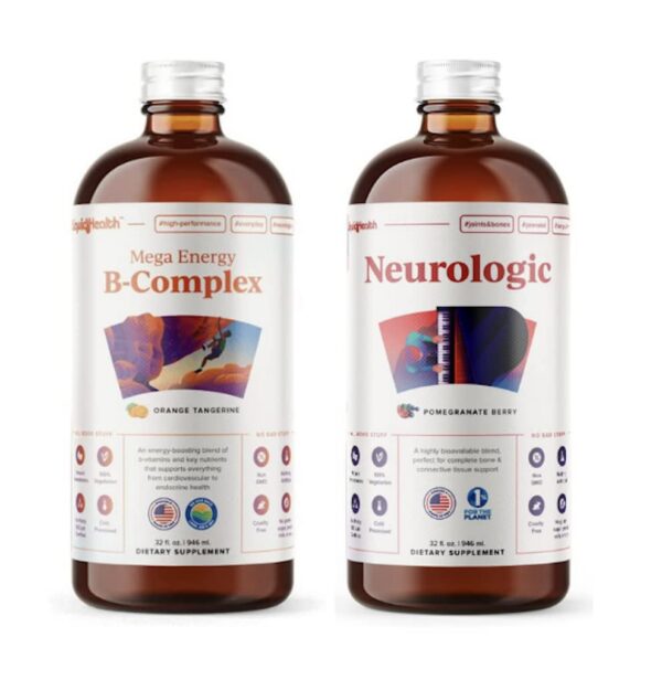 Liquid Health Mega Energy B-Complex botella frontal