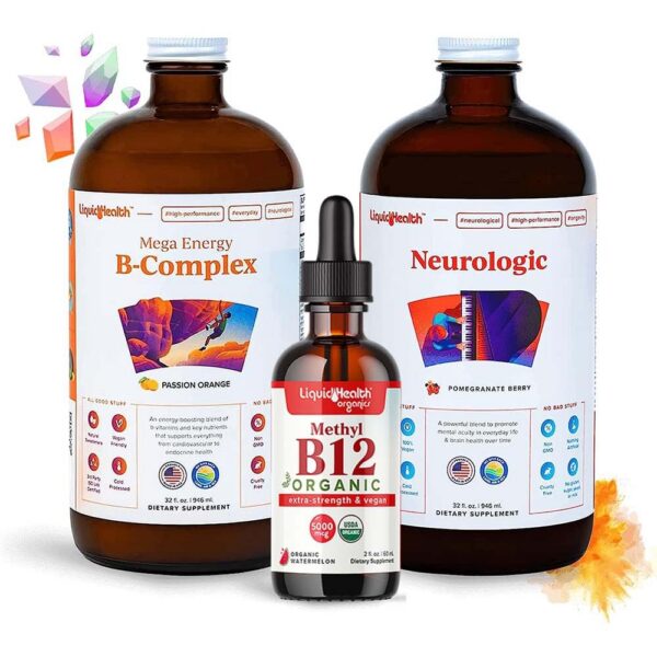 LIQUIDHEALTH Mega Energy B-Complex etiqueta frontal