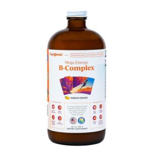 LIQUIDHEALTH Mega Energy complejo B suplemento botella frontal