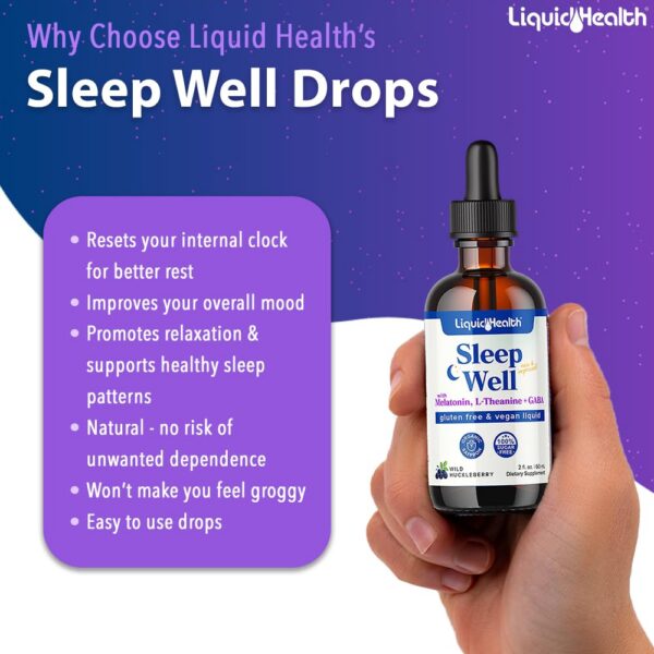 Gotas Sleep Well melatonina LIQUIDHEALTH