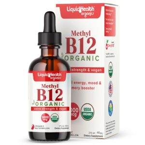 LIQUIDHEALTH vitamina b12 líquida orgánica botella