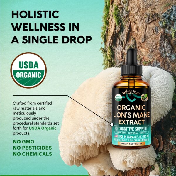 Líquido Melena de León vegano para apoyo energético y bienestar mental