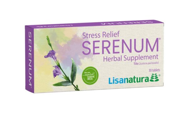 Lisanatura Serenum suplemento herbal 30 tabletas paquete