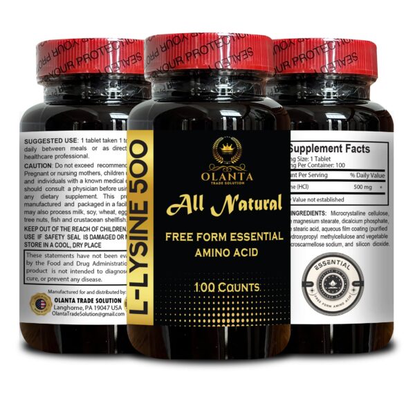Etiqueta detallada de L-LYSINE 500 OLANTA