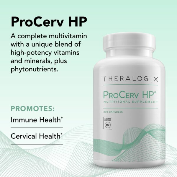 Lista de ingredientes del suplemento ProCerv HP de Theralogix