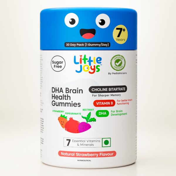 Botella Little Joys Omega-3 DHA Gummies para niños