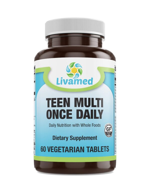Livamed Food Rich Teen multivitaminico 60 tabletas frente