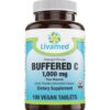 Caja de Livamed vitamina C buffered 1000 mg tabletas vegetales 100 unidades
