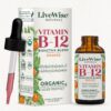 Version 1.0.0 Frasco ámbar de gotas de vitamina B12 vegana Live Wise Naturals