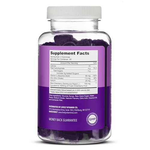 Lively Vitamin Co gomitas saúco para niños y adultos frontal