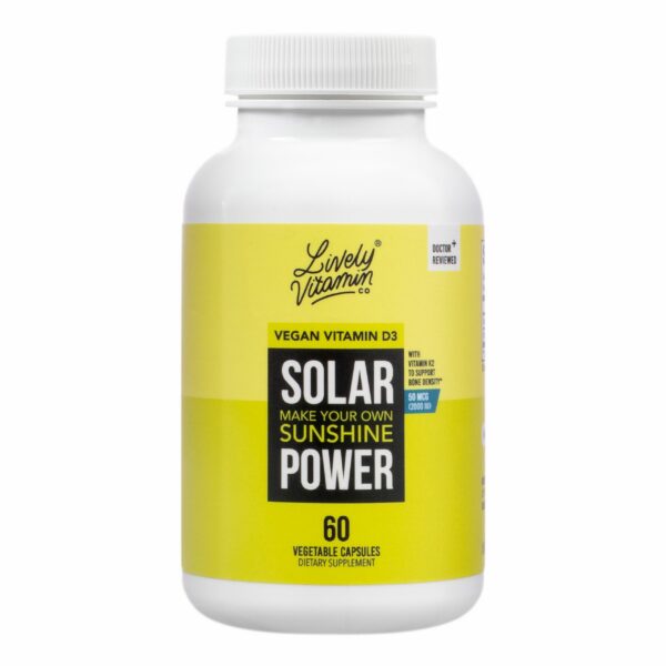 Lively Vitamin Co Solar Power Vitamina D3 2000 IU envase frontal