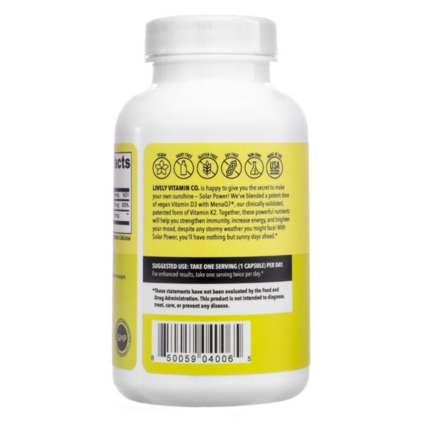 Lively Vitamin Co suplemento vitamínico solar power vista lateral