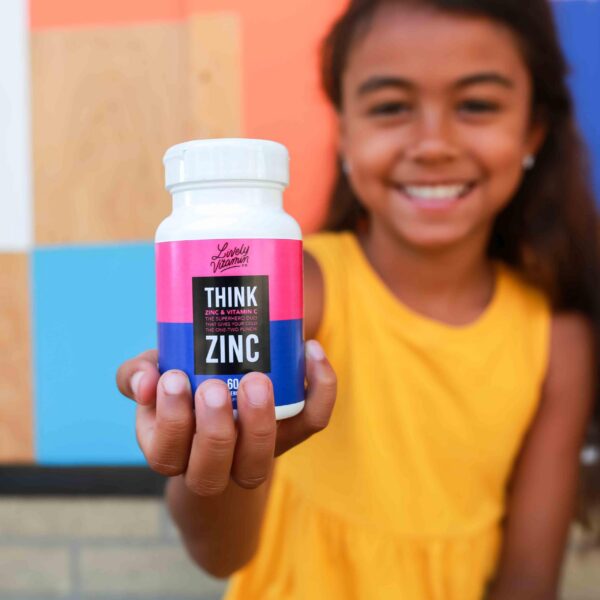 Etiqueta de Think Zinc con sabor limón miel