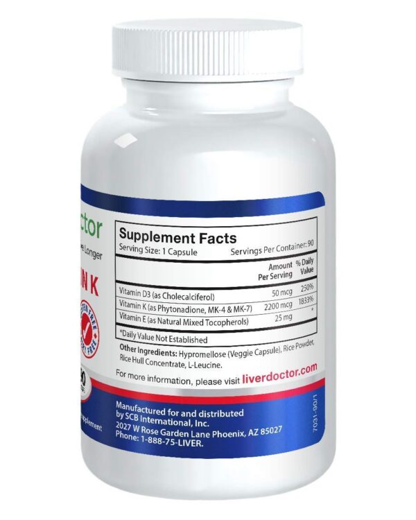 Etiqueta del envase Super Vitamina K