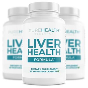 Frente de la etiqueta Liver Health 3 frascos