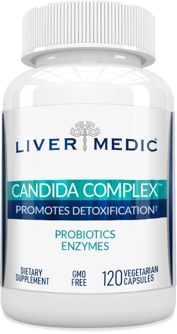 Version 1.0.0 Frasco suplemento Liver Medic Candida Complex con 120 cápsulas vegetarianas