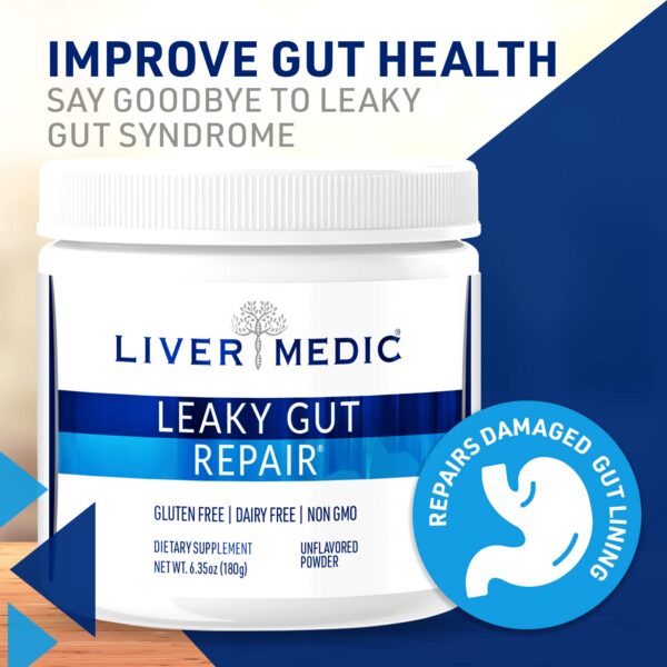 Version 1.0.0 Etiqueta de Liver Medic Leaky Gut Repair