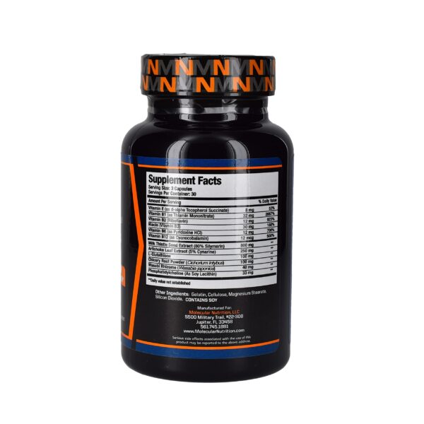 Version 1.0.0 Liver Stabil etiqueta y botellas Molecular Nutrition