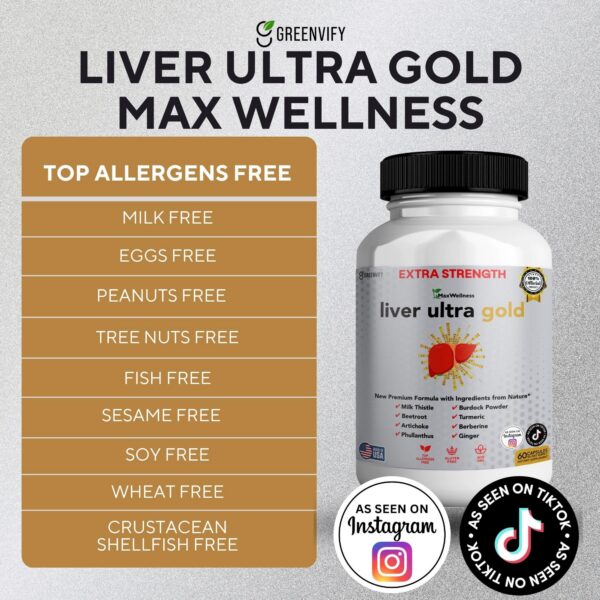Liver Ultra Gold fórmula avanzada con remolacha y alcachofa para desintoxicación