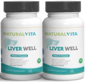 Liver Well suplemento hepático cápsulas con extracto cardo mariano