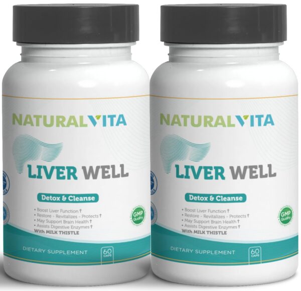 Liver Well suplemento hepático cápsulas con extracto cardo mariano