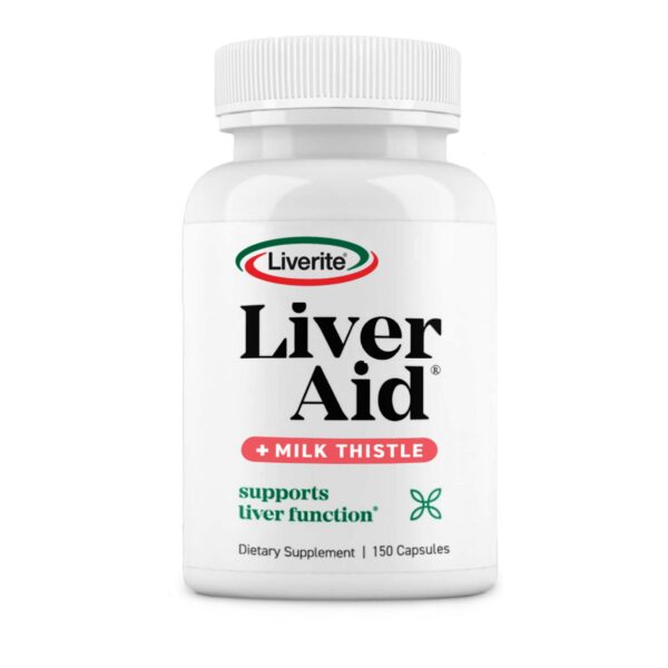 Frontal de LIVERITE Liver Aid con Milk Thistle