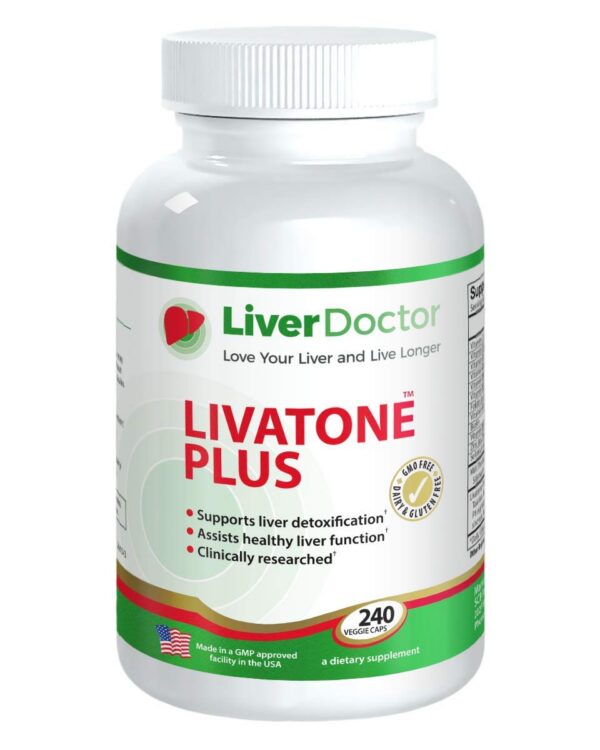 Livatone Plus cápsulas detox hígado con cardo mariano 240 cápsulas