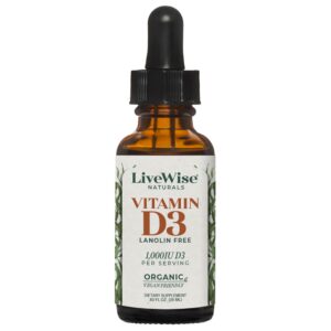 LiveWise Naturals Vitamina D3 líquida vegana en MCT