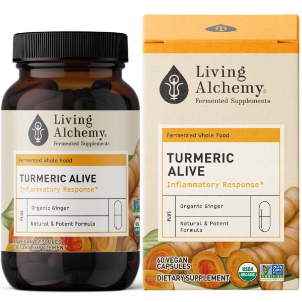 Living Alchemy cápsulas fermentadas cúrcuma y jengibre 60 piezas
