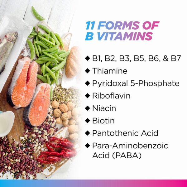 Detalle de la etiqueta de vitaminas B