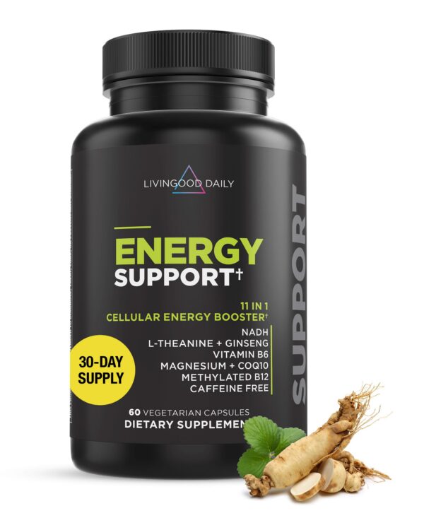 Livingood Daily Energy suplemento en frasco con 60 cápsulas vegetarianas