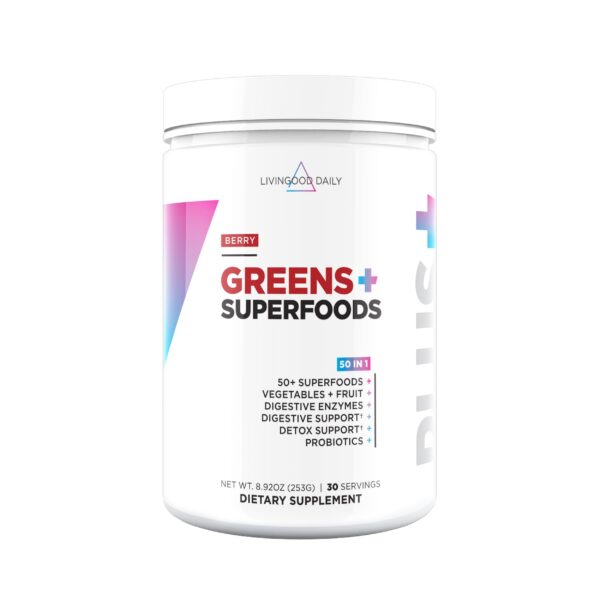 Livingood Daily Greens polvo superalimentos sabor berry
